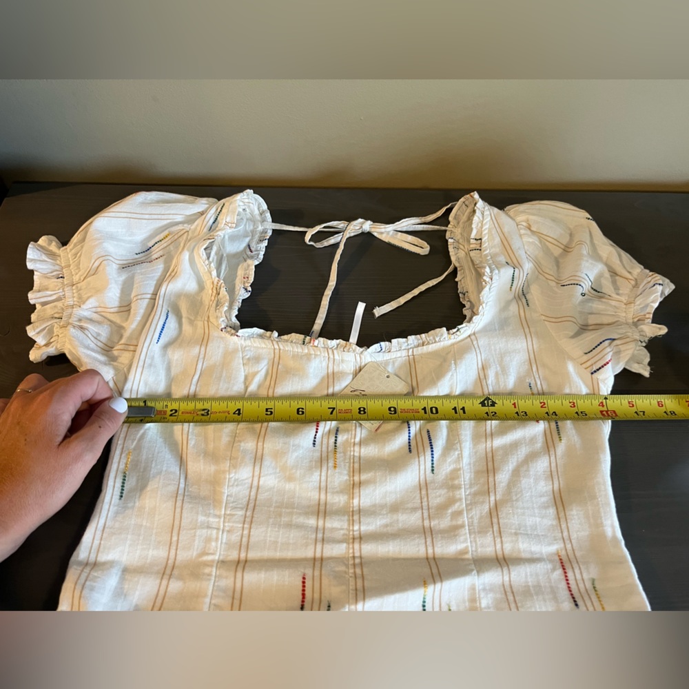 Free People Serotonin Corset women’s Top , white, NEW with Tags!!! Size XS - Picture 8 of 9
